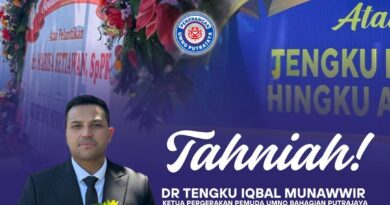 UMNO Putrajaya Rakam Ucapan Tahniah Kepada Dr Tengku Iqbal Munawwir