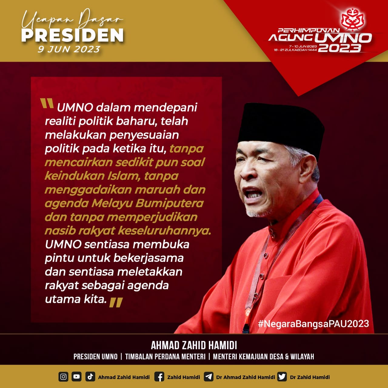 UCAPAN DASAR PRESIDEN UMNO MALAYSIA